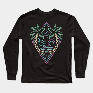 neon summer monoline Long Sleeve T-Shirt